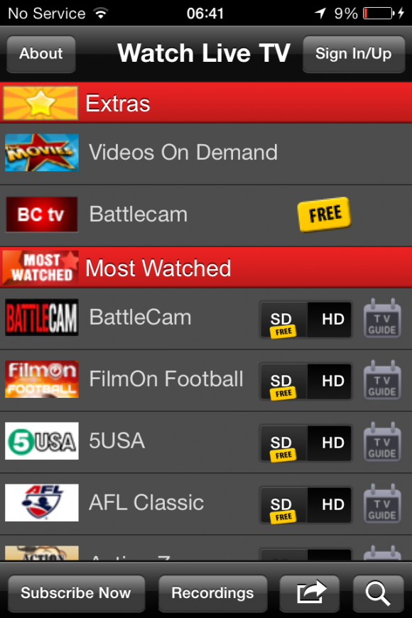 Live Streaming of Sports, TV Shows and Movies image