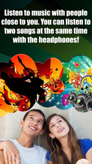 Two Music Lovers And Two Ear Buds image