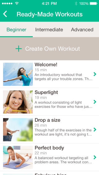 Fitness for women more than 80 ready-made workouts