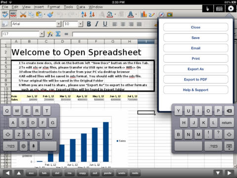 Work With MS Office and OpenOffice Spreadsheets image