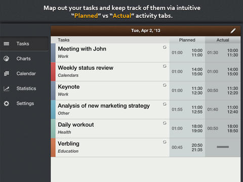 Schedule Planner HD map out your tasks and keep track of them