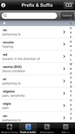  Medical Terms, Terminology, Prefix & Suffix app review: access a vast offline database of medical knowledge screenshot 3