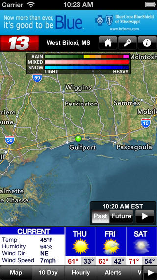 WLOX Weather app mapping
