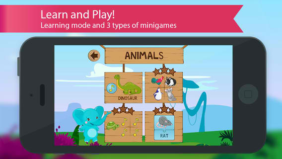 Learn through the use of flashcards and mini games