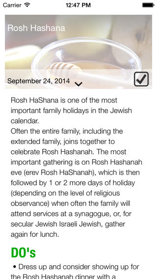 Read the do's and dont's of Jewish holiday