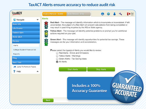 TaxACT 2013 Free Federal Edition screenshot 3