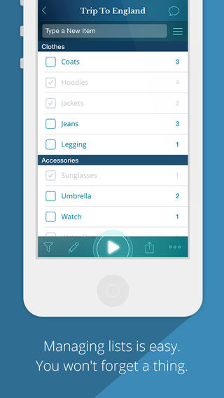 Create customized packing lists