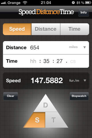 Speed Distance Time Calculator screenshot 1