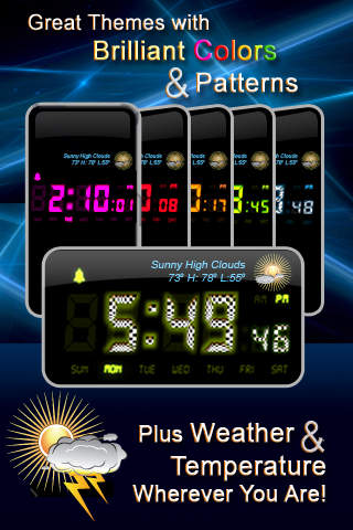 Best Alarm Clock great themes with brilliant colors