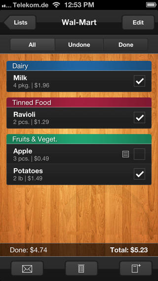 Shopping List (Grocery List) create store-specific lists