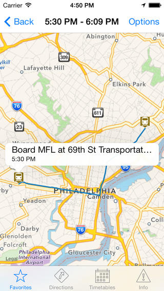 TransitTimes Philly detailed map views