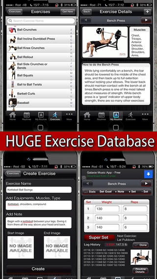 MyFit Fitness: Huge Exercise Database