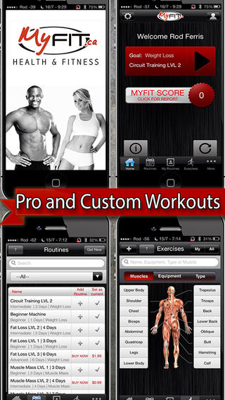 MyFit Fitness: Pro and Custom Workouts