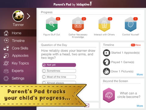 Parent's can monitor their child's progress