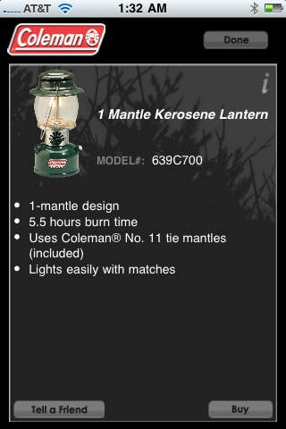 Coleman Lantern View Lamp Details