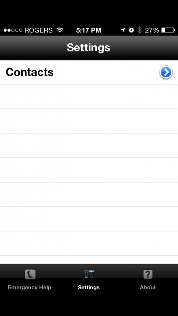 Setting up contacts