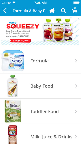 Search by product category