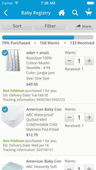 Create your own baby registry