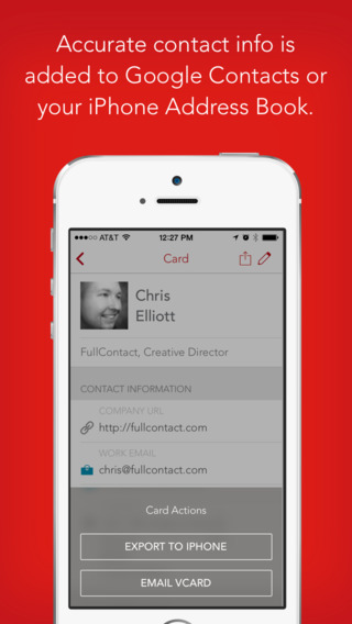 Add cards to your contacts
