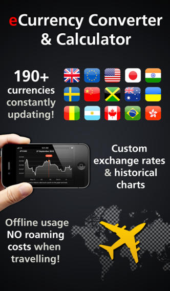 The app supports more than 190 different currencies