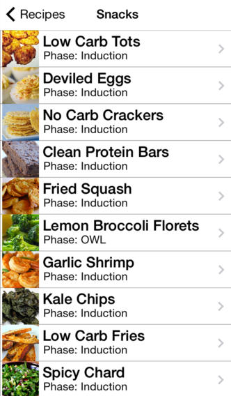 Snacks screenshot