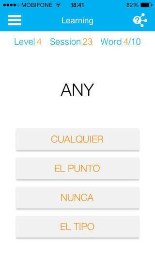 Match the English word with the Spanish one