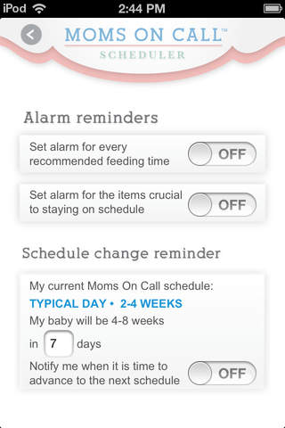Recieve alarm notifications and reminders