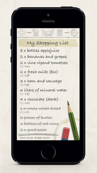 Create a shopping list that you can have with you at all times
