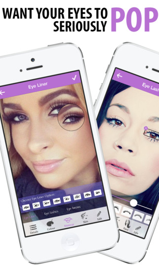 Get a Celebrity Look with Selfie Eyes App image