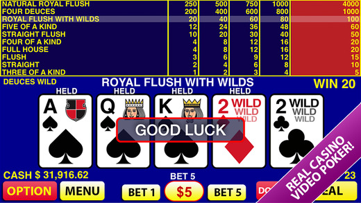 Realistic Casino Style Video Poker image