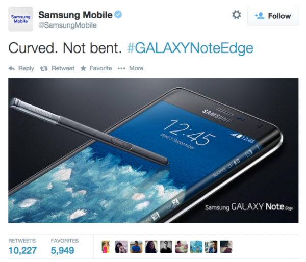 Samsung pokes fun at “Bendgate” to promote the new Galaxy Note Edge