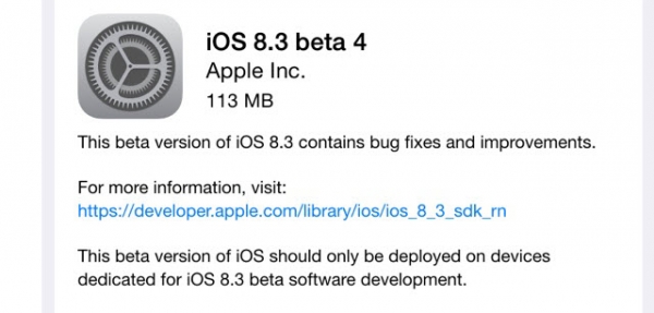 Apple puts out iOS 8.3 update