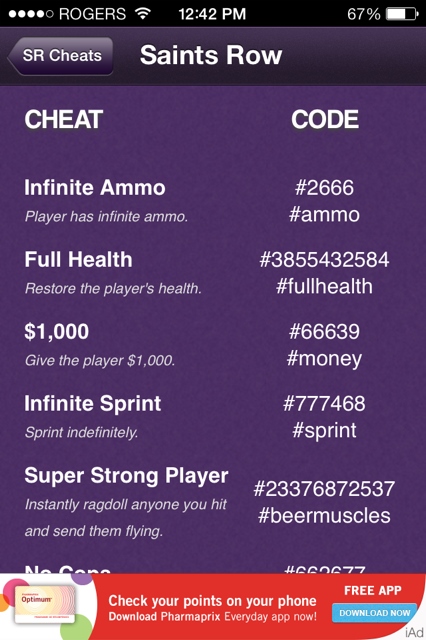 saints row 3 cheat codes