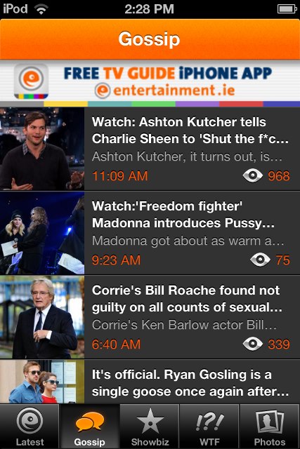 Celebrity Showbiz Gossip app review: catch up on all the latest - appPicker