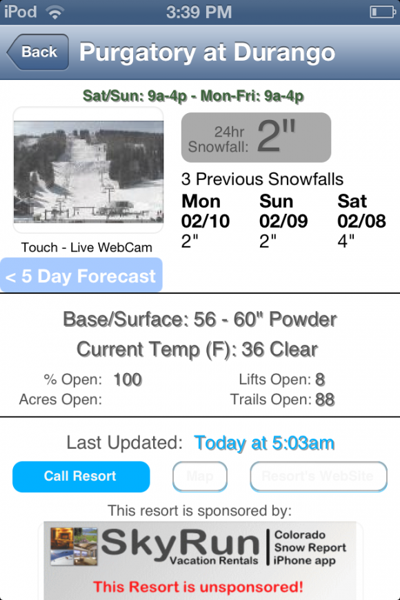 Colorado Snow Report screenshot 2