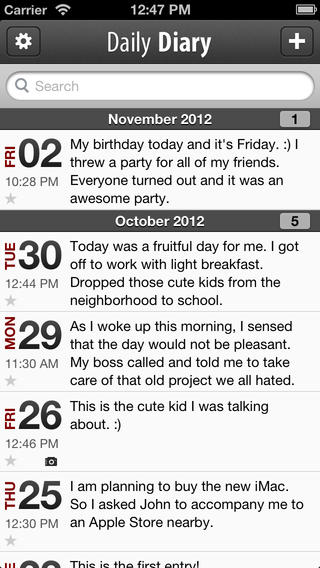 Daily Diary  screenshot 1
