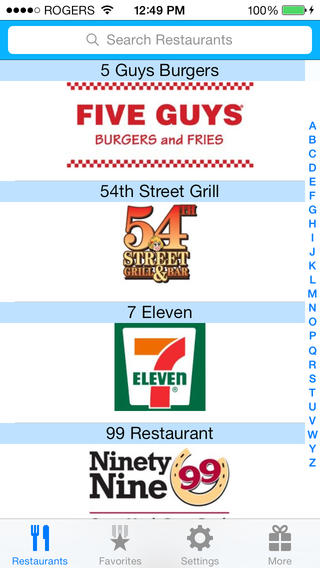 Restaurant Fast Food Nutrition Menu Calories Counter screenshot 1