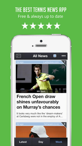 Tennis News & Live Scores for US Open, Australian Open, French Open and Wimbledon - Sportfusionscreenshot 1