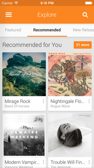 Google Play Music explore new music