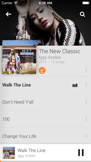 Google Play Music featuring a slick interface