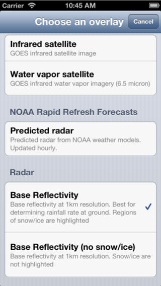 NOAA Radar US Customizable Map Overlays