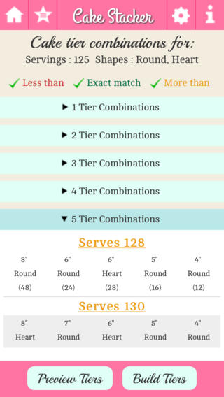 Get tier combinations