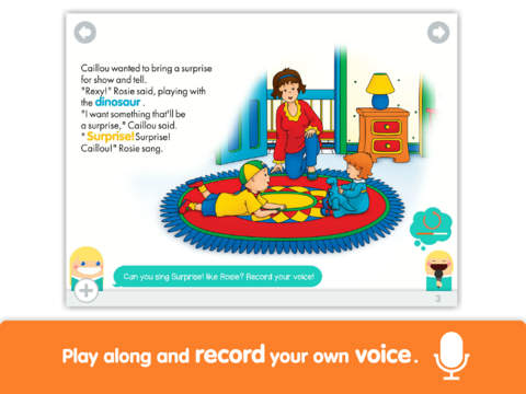 Record your voice to use as the story narration