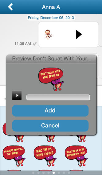 Animate your chats with stickers