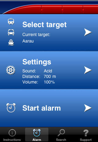 Set location-triggered alarms