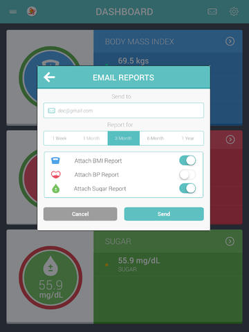 Email health reports
