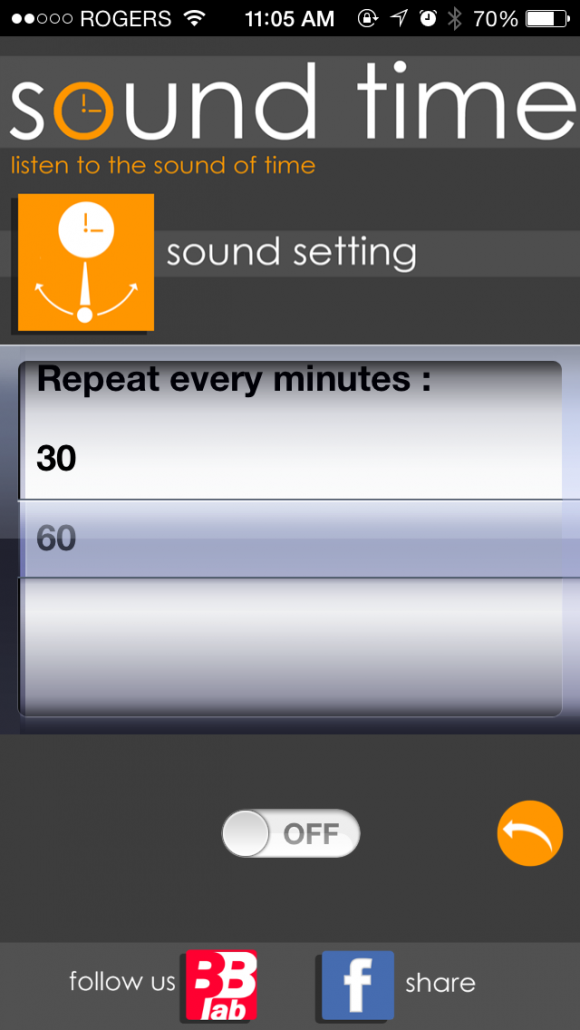 Setting the sound options