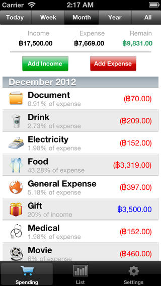 Manage your expenses