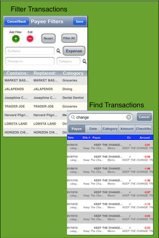 Easily find transactions
