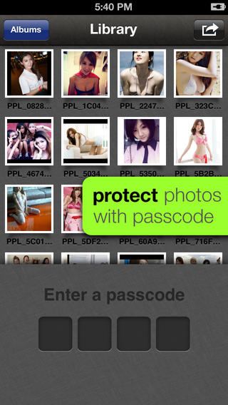 Protect your photos with a passcode